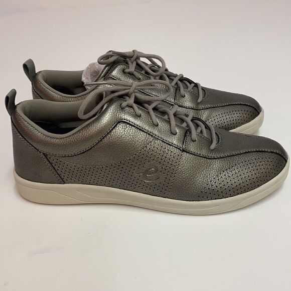 Easy Spirit Freney Dk Grey Metallic Leather Shoes B16B - Picture 5 of 9